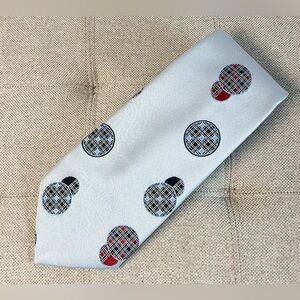 Vintage Christian Dior Monsieur Necktie Wide Width Gray Geometric Pattern